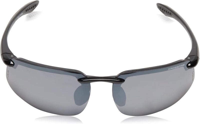Crossfire 2123 Silver Mirror Safety Glasses - Scratch-Resistant Frameless Design - Image 2